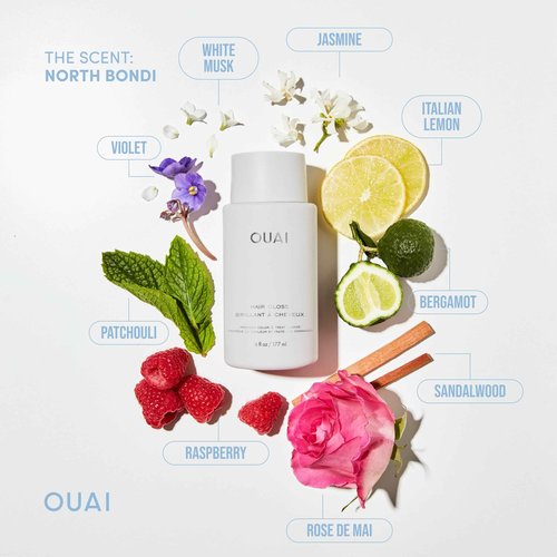 OUAI Hair Gloss and Fine Shampoo Bundle - Fine Hair, Shine, Frizz-Control, Volumizing, Heat Protection (2 Count, 6 Oz/ 10 Fl Oz)