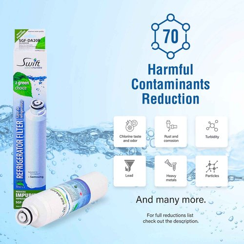 Swift Green Filters SGF-DA20B Compatible Refrigerator Water Filter for DA29-0020B,DA2900019A,DA97-08006A-B,Made in USA,Pack of 2, White