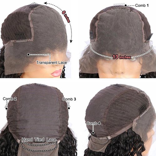 Venice Hair 13x6 Lace Front Human Hair Wigs for Black Women Virgin Curly Human Hair Wigs Short Lace Frontal Wig Pre Plucked with Baby Hair (14 inch, 150% density)