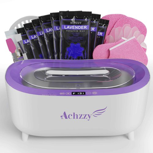 Achzzy Paraffin Wax Machine for Hands and Feet, 5000ml Professional Wax Warmer with Temperature Control, Smart Heating, Stainless Steel Inner Pot, Moisturizing Hot Wax Bath with Refills for Skincare