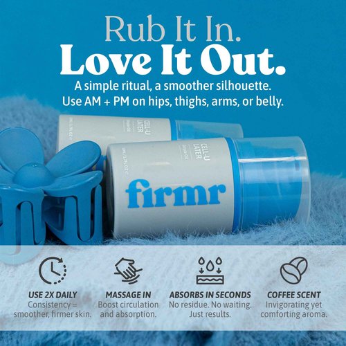 firmr Cell-U Later Cellulite Toning Serum - Tightening, Smoothing, Firming Solution - Supports Natural Collagen & Hyaluronic Acid Production - For All Skin Types - Coffee Scent - 1.7 fl.oz/50ml