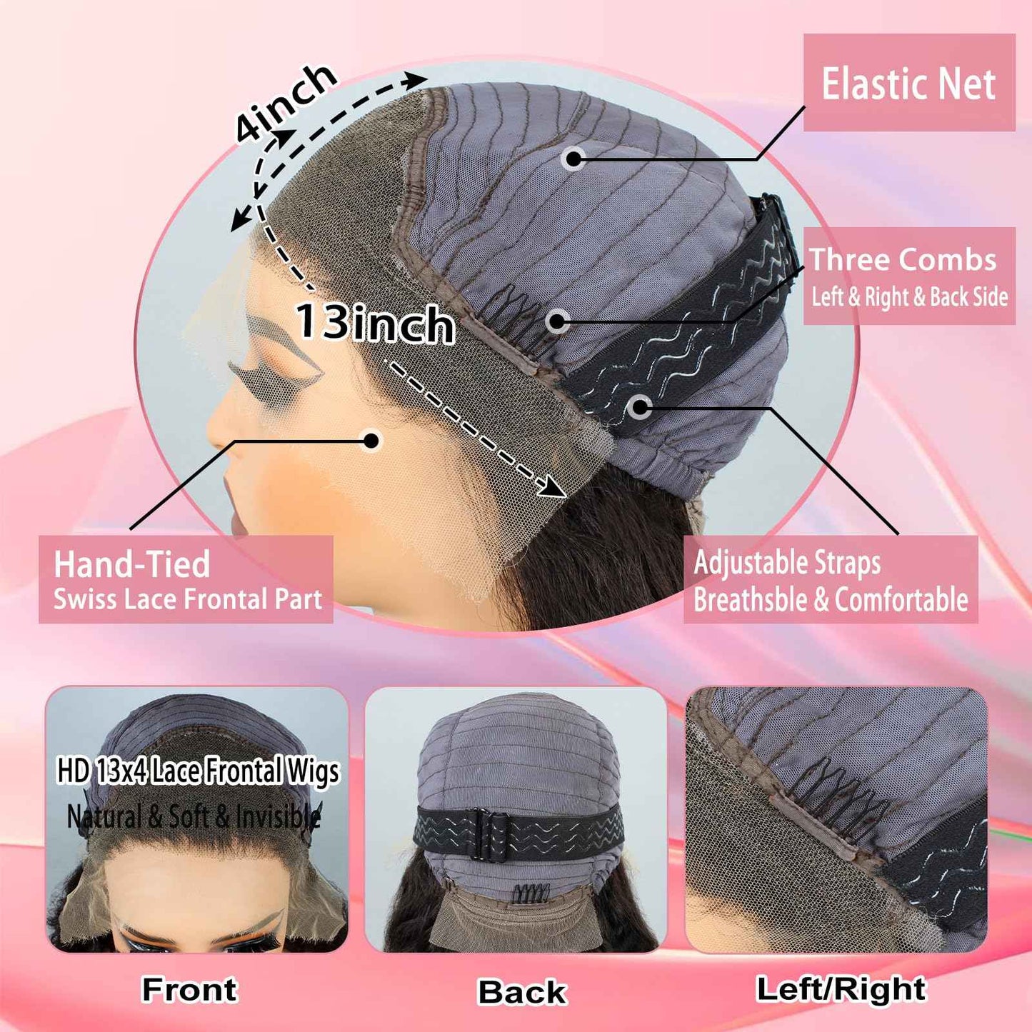 MEIMEI SKINLIKE Real HD Lace Wig Loose Deep Wave Lace Front Wigs Human Hair Pre Plucked Bleached Knots 200% Density Ultra-thin Invisible HD Lace 13x4 Loose Wave Wigs Human Hair for Women 20 Inch