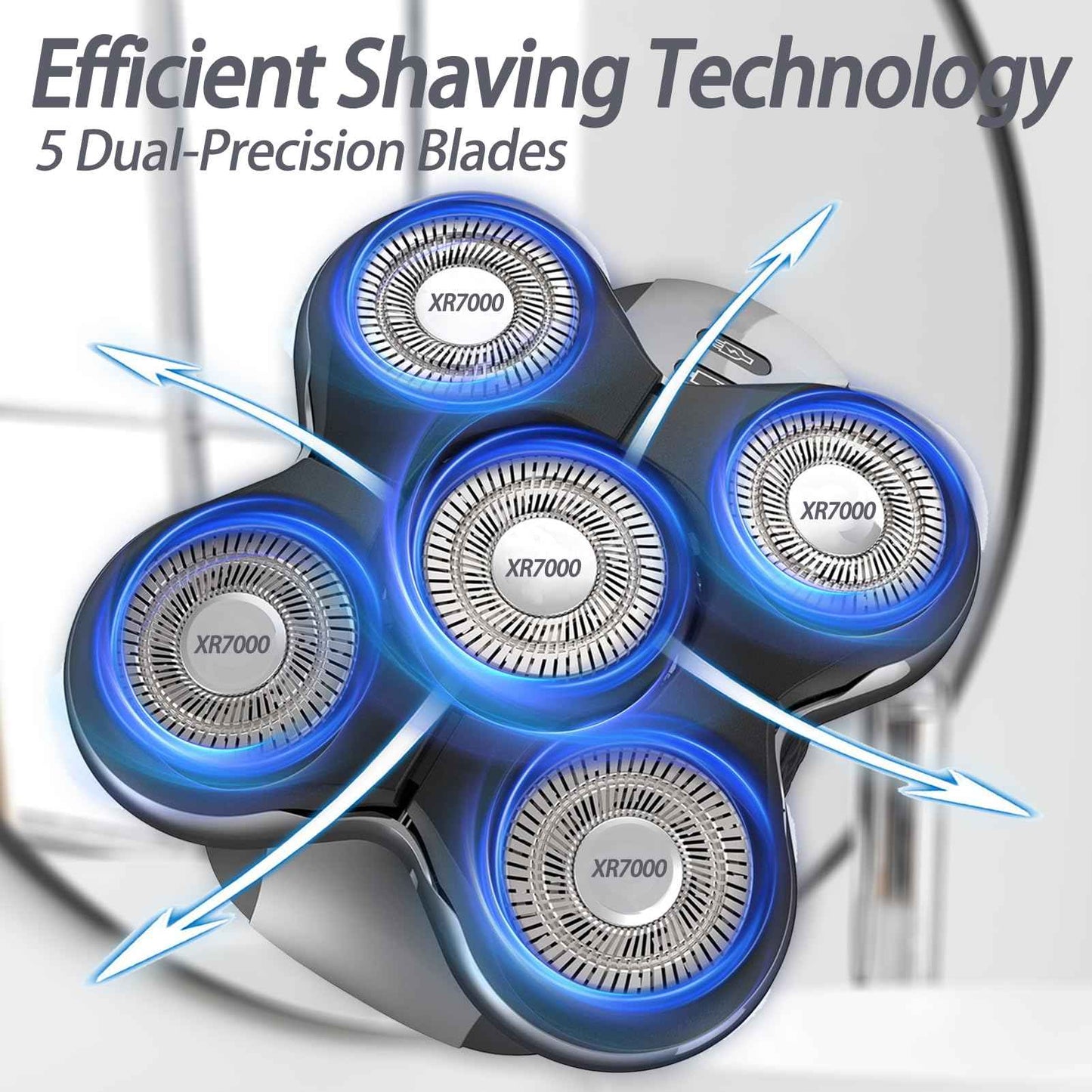3Pack Blade Pro Replacement Head Compatible with Remington Balder Pro XR7000, 5 Dual Track Shaver Heads for a Smooth and Close Shave with No-Irritation.(Pack of 3)