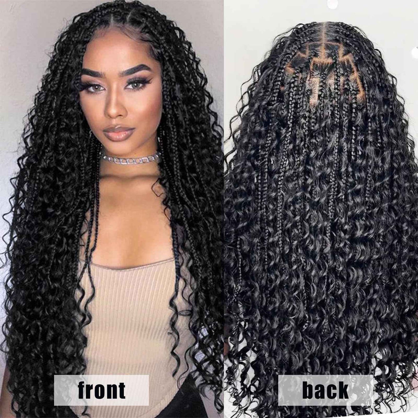 Human Braiding Hair Deep Wave Bulk for Braiding No Weft 12A Brazilian Virgin Curly Extensions for Boho Braids Wet and Wavy Hair (1B-Deep Wave, 22/200g)