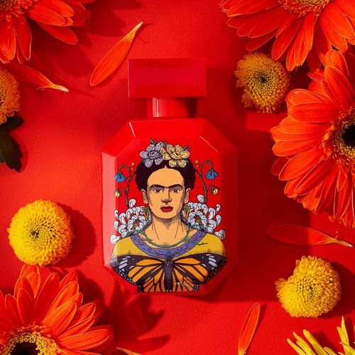 Frida Kahlo Red Deluxe Edition Eau de Toilette Spray for Women – Warm Floral Scent w/Rose, Grapefruit, Jasmine, Vanilla, Cedarwood – Long-Lasting- Lacquered Bottle in a Luxury Drawer Gift Box - 3.4 oz