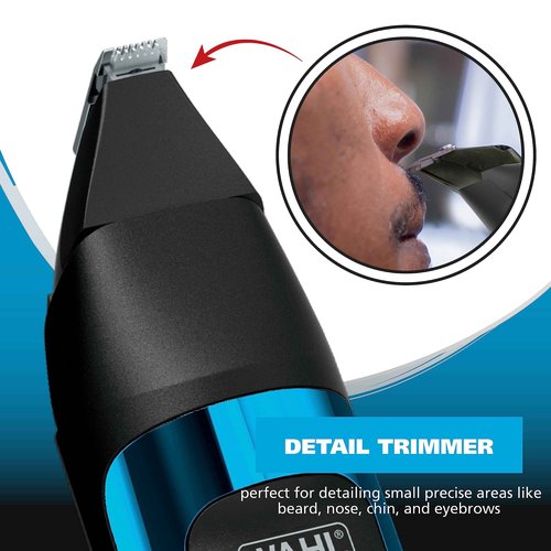 Wahl Manscaper® Total Body Grooming and Your Hair Down There Rechargeable Deluxe Hair Trimmer and Shaver with Safe-Touch Detachable Stainless Steel Precision Blades - Model 5708