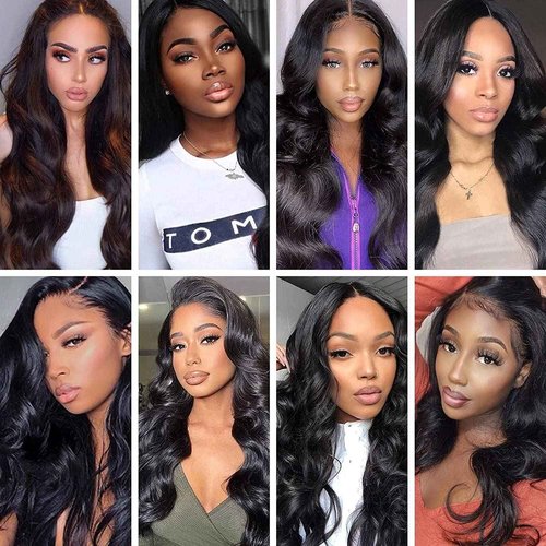 Human Hair Bundles Body Wave Bundles Human Hair 20 20 22 22 Inch 4 Bundles Human Hair 12A Grade 100% Unprocessed Brazilian Virgin Hair Body Wave 4 Bundles Human Hair Extensions Natural Color