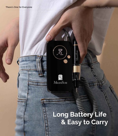 MelodySusie Professional 35000 RPM SM200F Nail Drill with Nail Drill Machine Holder