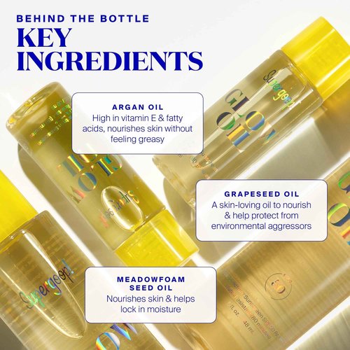 Supergoop! Glow Kit - Includes Glowscreen SPF 40 (0.5 oz), Full-Size Glow Stick SPF 50 (0.7 oz), and Glow Oil SPF 50 (1.0 fl oz)