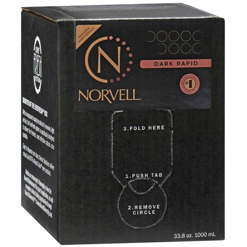 Norvell Premium Spray Tan Solution Dark Rapid 1 liter – Professional Sunless Tanning Formula for Fast Natural Bronze Glow, Streak Free, Long Lasting Color