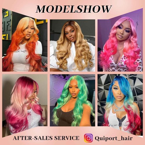 Quiport 613 Lace Front Wig Human Hair 210 Density Blonde Wig Human Hair 613 HD Lace Frontal Wig 13x6 Body Wave HD Lace Front Wigs Human Hair Pre Plucked Glueless Wigs 24 Inch