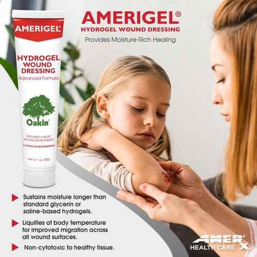 AMERIGEL Wound Care Bundle (3 oz. Hydrogel Wound Dressing, 7.1 fl oz. Saline Wound Wash) - Moisture-Rich Healing and Advanced Skin and Wound Care