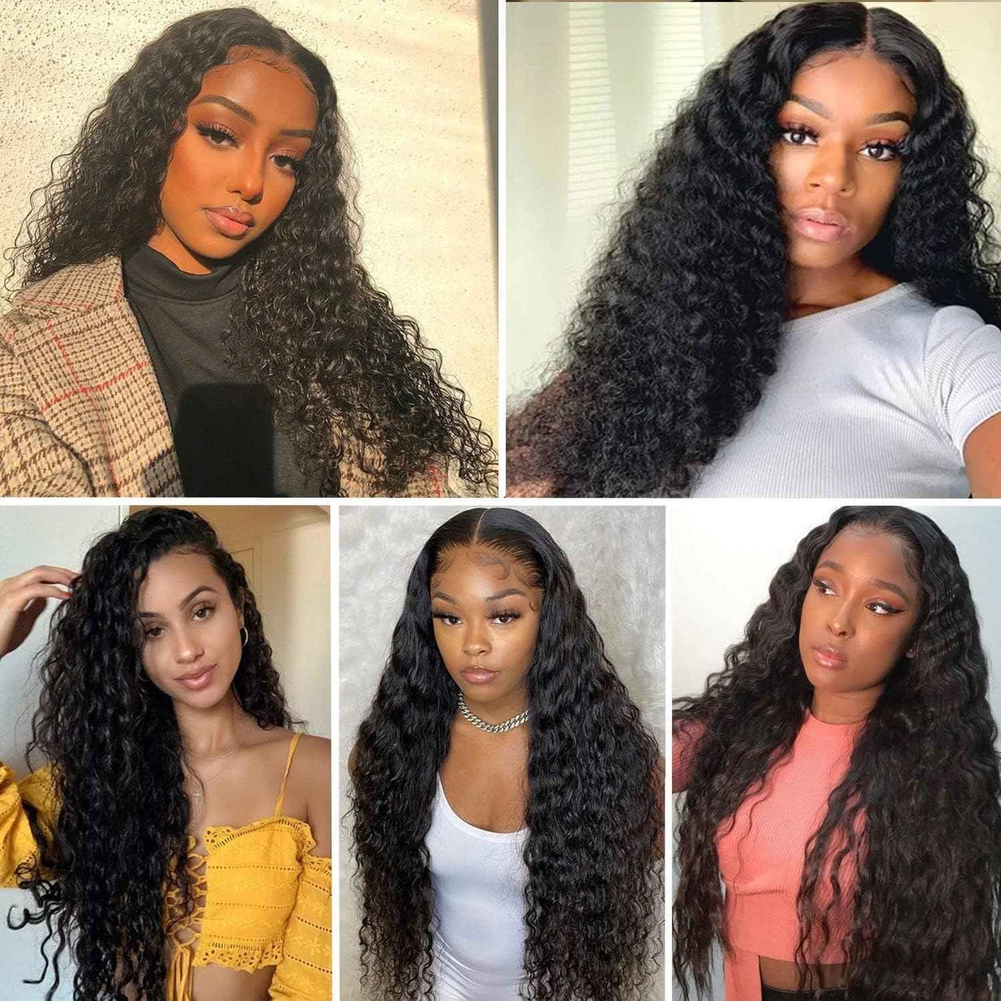 LUXEDIVA Deep Wave Bundles Human Hair 18 20 22 Inch Human Hair Bundles 12A 100% Unprocessed Brazilian Virgin Hair 3 Bundles Deal Curly Bundles Human Hair Deep Wave