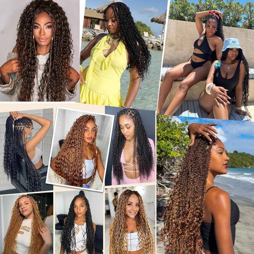 Habiliana Deep Wave Human Braiding Hair 2 Bundles Total 100g 16 Inch Ginger Orange 350 Bulk Bundles Braiding Brazilian Virgin Curly Human Hair Extensions for Boho Braids
