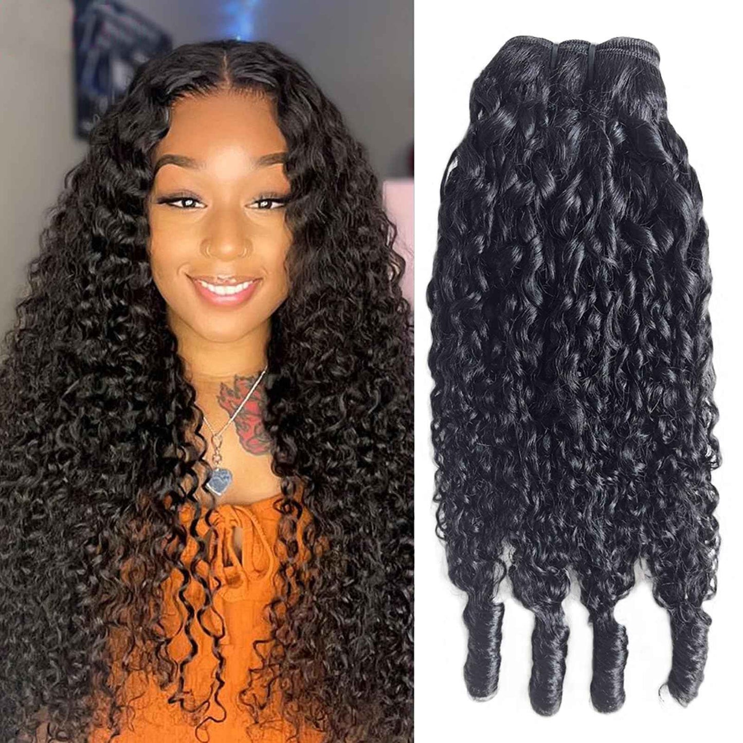 12A Burmese Curly Bundles Human Hair 24 Inch 100% Unprocessed Virgin Hair Kinky Curly Bundles Water Wave Human Hair Bundles for Women