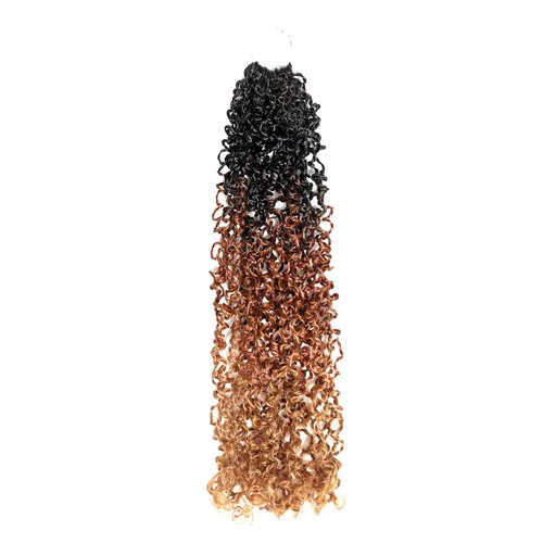 Yanky Twist Crochet Hair Pre Looped 16 Inch Pre-twisted Fluffy Curly Braiding Hair Senegalese Twist Braids Natural Bohemian Brown Blonde Ombre Crcochet Hair for Black Women
