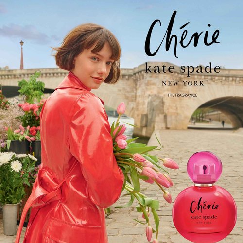 kate spade new york - Cherie Eau De Parfum - Women's Fragrance - Sweet & Musky - With notes of Raspberry, Sweet Pea & Jasmine - 3.3 Fl Oz