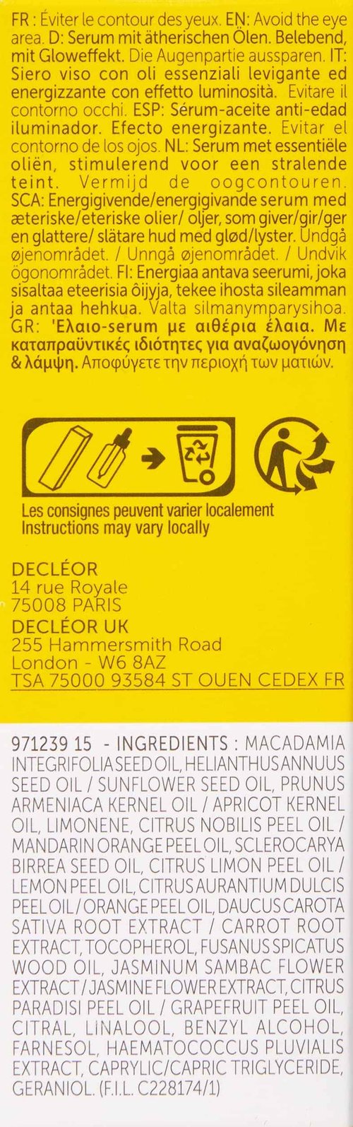 Decleor Aromessence Green Mandarin, citrus, 0.1 millilitre