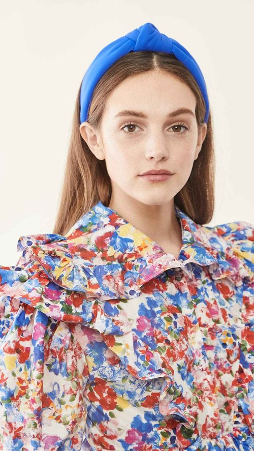 Lele Sadoughi Women's Neoprene Knotted Headband, Royal Blue, One Size