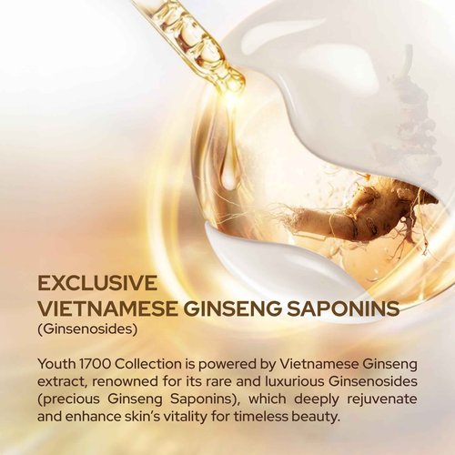 Tonkina Youth 1700 Essential Trio Set, Vietnamese Ginseng Anti-Aging Skin Care Kit with Serum, Eye Cream & Moisturizer for Wrinkle Care & Firm, Radiant Skin, For All Skin Types