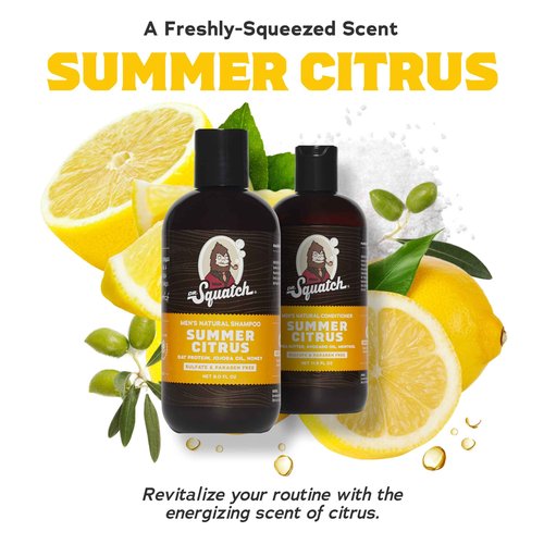Dr. Squatch Men's Natural Bar Soap, Shampoo, Conditioner, Deodorant, and Accessories - Fresh Falls, Summer Citrus, Coconut Scents - Great Natural Grooming Gift