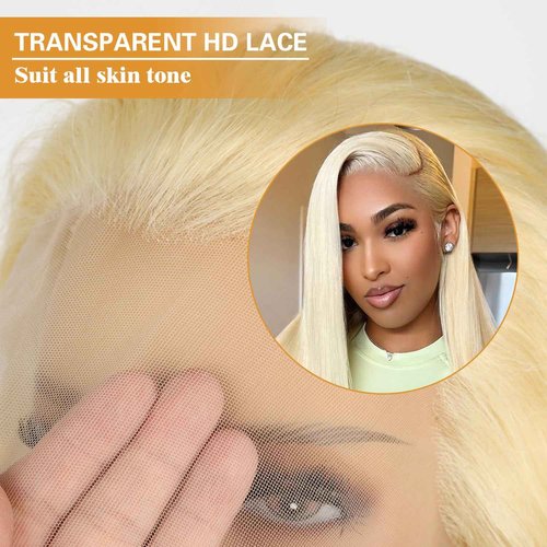 Goalroya 613 Lace Front Wig Human Hair 200 Density 13x6 Blonde Wig Human Hair Straight Pre plucked for Women 613 HD Lace Frontal Wig 26 Inch