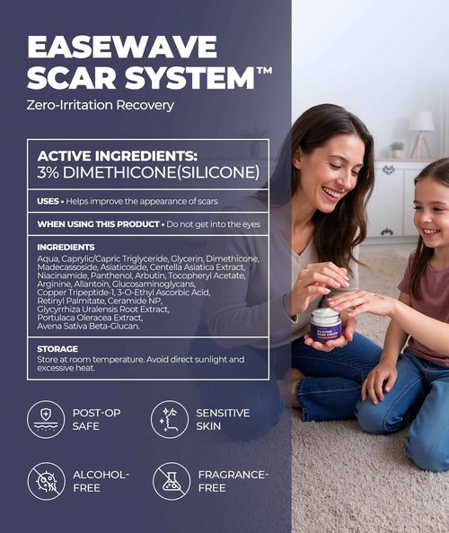 Silicone Scar Cream with 6.7% Active Ingredients, Scar Gel Visible in 2 Weeks, Moisturizing Scar Removal Clinically Show for Surgical, C-Section, Keloid, Acne & Burn Scars, Stretch Mark Cream(55ML)