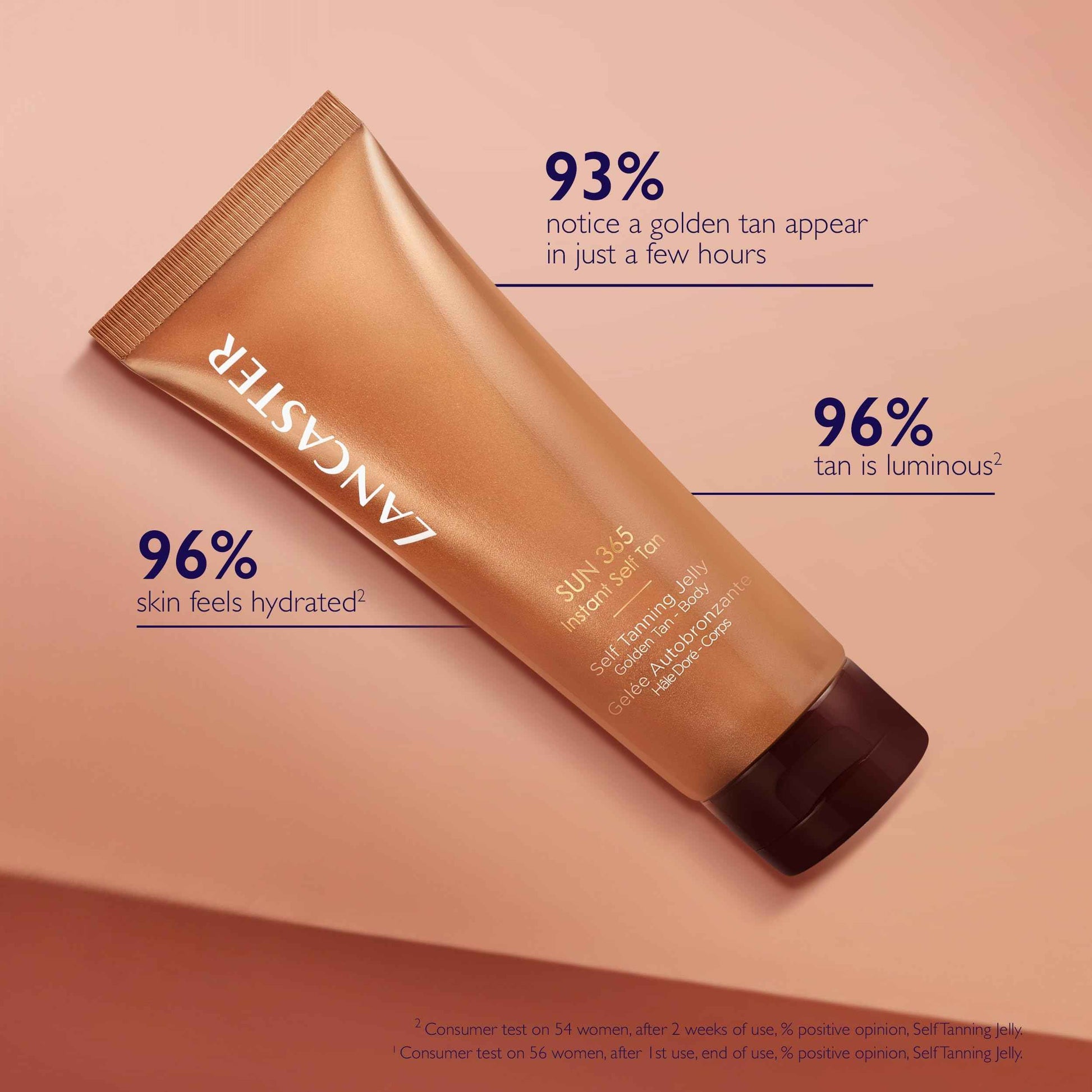Lancaster Sun 365 Instant Self Tan Body Jelly 125ml | Natural Looking Fake Tan | Gradual Tan for Body
