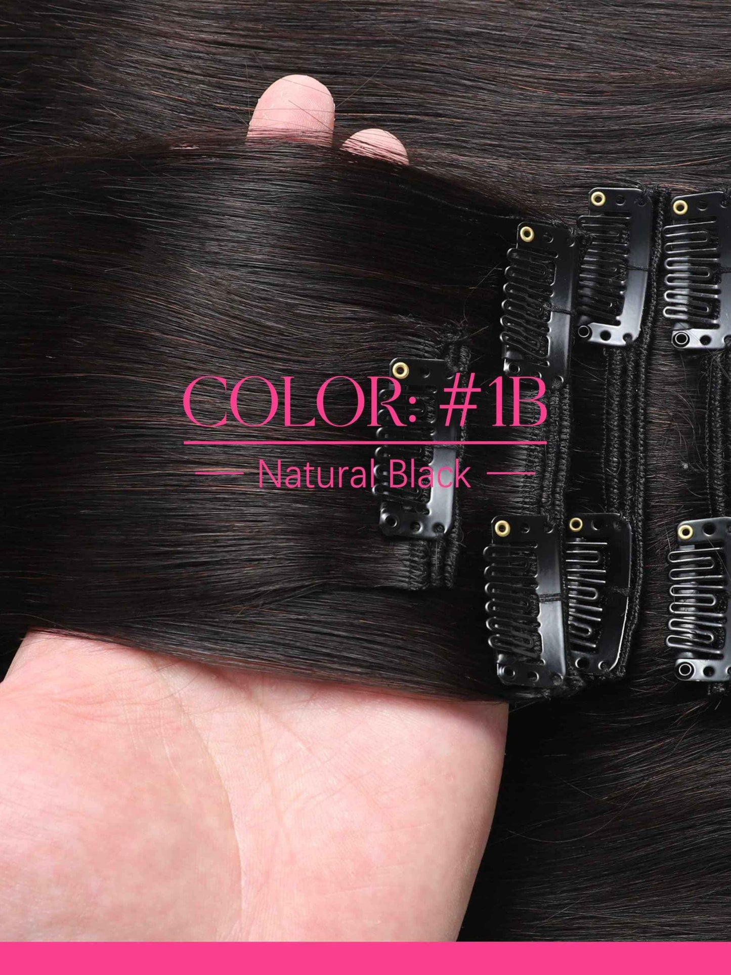 Lacer Clip in Hair Extensions Real Human Hair, Straight Clip ins 1B Natural Black, 22 Inch 120g Remy Human Hair Extensions 7pcs Per Set