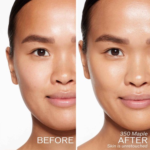 Shiseido RevitalEssence Skin Glow Foundation SPF 30, 350 Maple - Buildable, Medium Coverage - 24-HR Hydration & 12-HR Wear - Transfer, Crease & Fade Resistant - Non-Comedogenic - All Skin Types