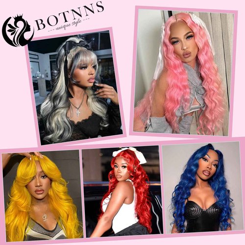 BOTNNS 28 Inch 613 13x6 Lace Front Wig Human Hair 200 Density Blonde Wig Human Hair 613 Body Wave Blonde HD Lace Front Wigs Human Hair Pre Plucked 613 Lace Frontal Wigs