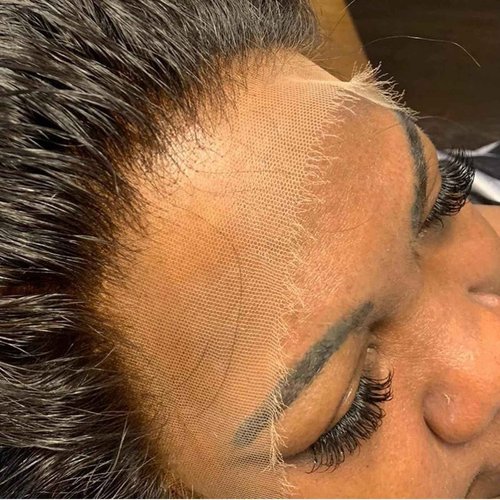 VINOVILLO 13x6 Skinlike Real HD Lace Frontal Only Straight Ultra Thin Invisible Lace Virgin Human Hair Front Pre Plucked Natural Hairline Sew In Frontal Closure Piece 18 Inch Natural Black