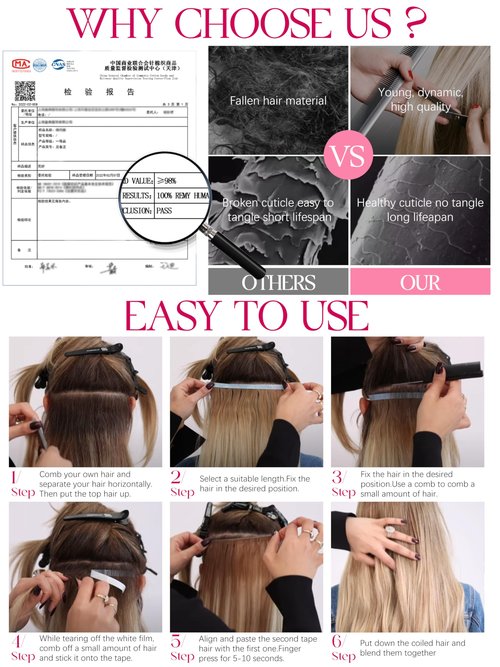 Lacer Genius Weft Tape in Hair Extension Human Hair Tape in Human Hair Weft Hand Tied For Women Rooted Darkest Brown to Platinum Blonde 20 Inch 60g