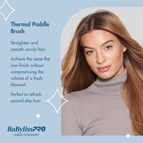 BaBylissPRO BaBylissPRO Nano Titanium Thermal Paddle Brush, Hair Styling Tools & Appliances, BNTPB1UC