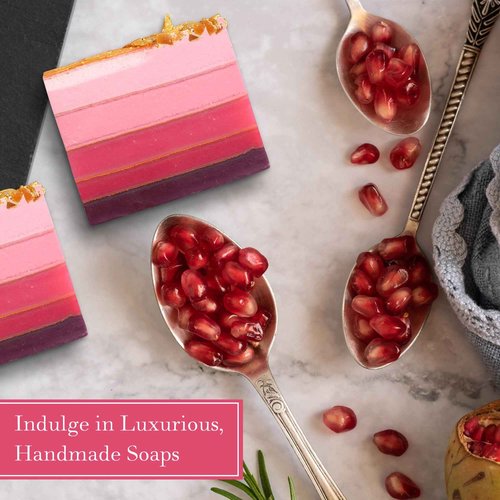 FinchBerry Season of Soap Gift Set - Handmade Seasonal Soaps - Cleanse & Moisturize with Olive, Shea Butter & Coconut Oil - Ideal for All Skin Types & SUMMER Gifting, Pack of 6 (4.5 oz Each)