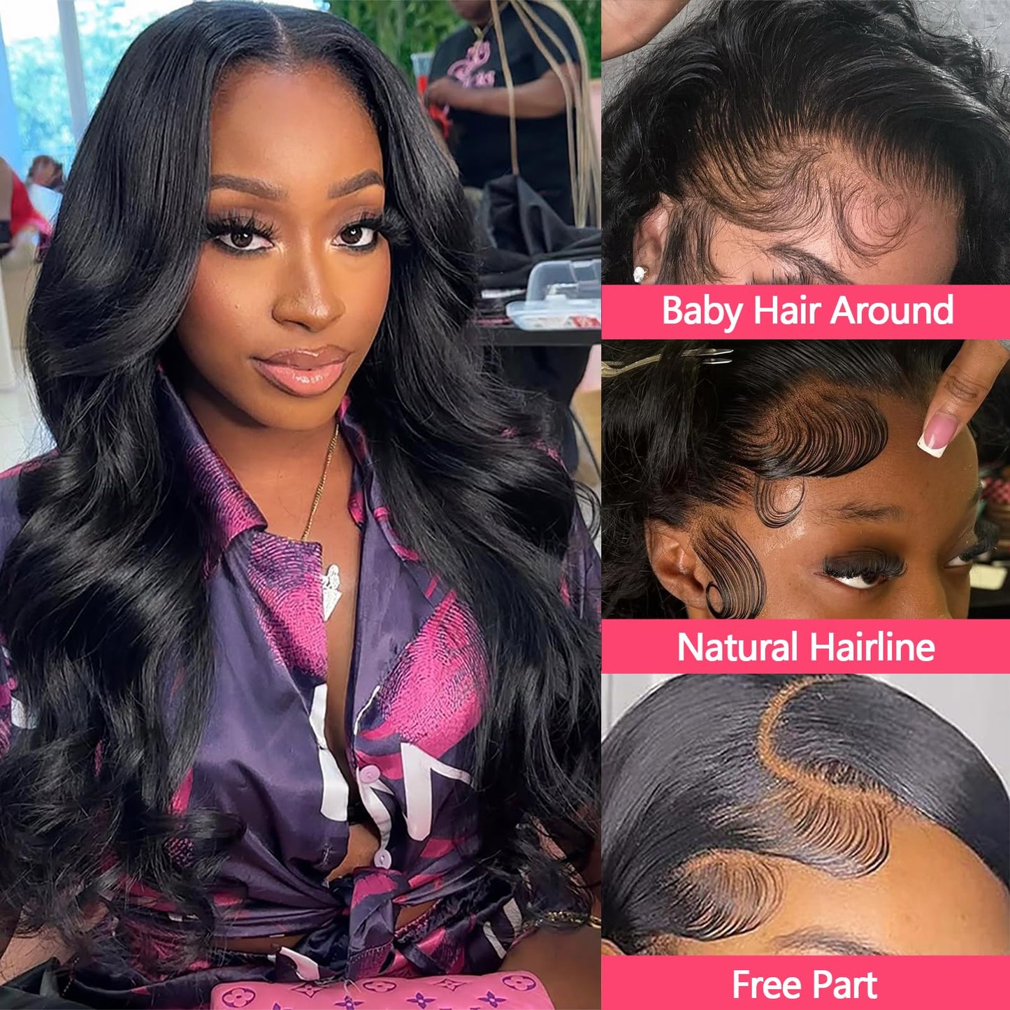 12A Body Wave Bundles with Frontal Human Hair 20 22 24+18 Inch Brazilian Virgin Body Wave Human Hair Weave 3 Bundles with 13x4 HD Lace Frontal Closure