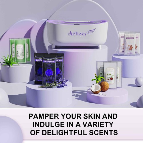 Achzzy Paraffin Wax Machine for Hands and Feet, 5000ml Professional Wax Warmer with Temperature Control, Smart Heating, Stainless Steel Inner Pot, Moisturizing Hot Wax Bath with Refills for Skincare