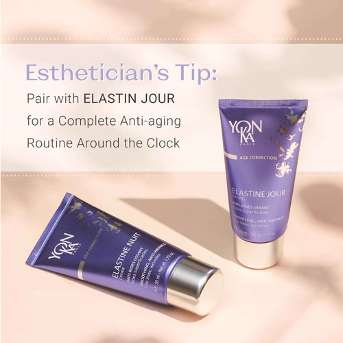 Yon-Ka Elastine Nuit Anti-Wrinkle Night Cream | Anti Aging Facial Moisturizer and Eye Cream | Soften Fine Lines and Wrinkles with Vitamin C and Elastin Peptides | Paraben-Free | 1.70 oz
