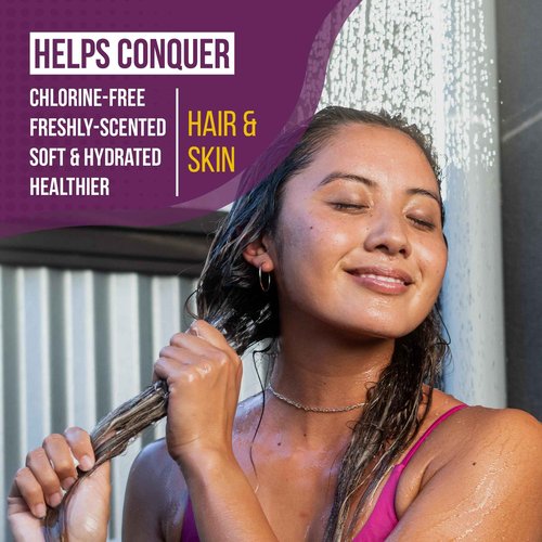 TRIHARD Chlorine Defense Gift Set for Hair & Skin Swim Protection | Pre & Post Swim Shampoo, Conditioner, Body Wash, & Lotion | Summer Essentials to Cleanse & Hydrate Sensitive Skin After Pool & Ocean