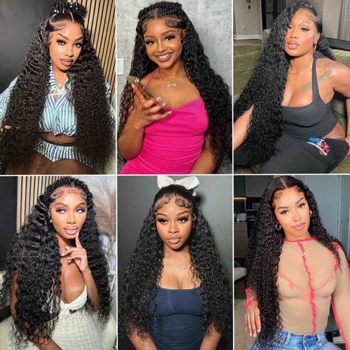 12A Human Hair Bundles 18 20 22 Inch Deep Wave Bundles Human Hair 100% Unprocessed Brazilian Virgin Deep Curly Weave 3 Bundles Hair Extensions for Women Natural Color