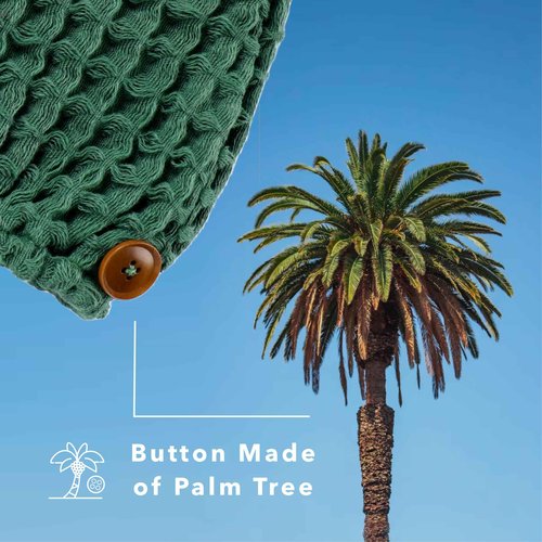KOSMU Hair Towel | 100% Cotton Silk Hair-Drying Waffle Wrap Turban for Women, Ultra-Absorbent, Anti Frizz, Hair Damage Protection for Straight and Curly Hair (Forest Green, 2 Pack)