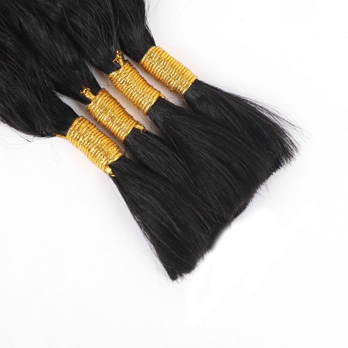 WZVHAIR Super Wave Bulk Human Hair For Braiding No Weft 100g (1Pack-4PCS) Wet and Wavy Human Braiding Hair 100% Virgin Human Hair Super French Human Bulk Hair For Boho Braids (Super Bulk 20 Inch)