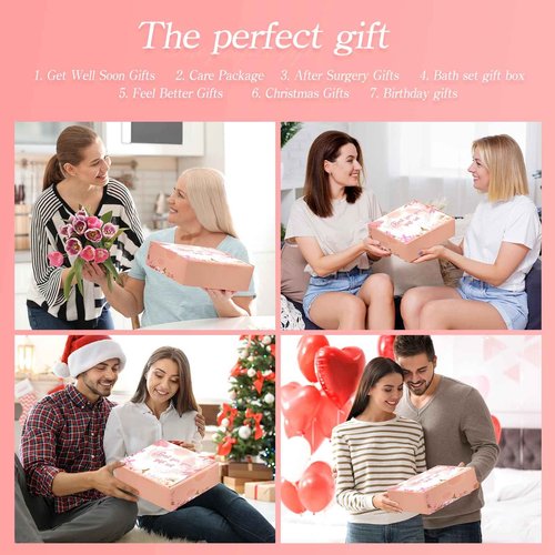 Christmas Gifts Unique for Women Get Well Soon Gifts, Self Care Baskets Bath Set Care Package Thinking of You Gifts Relaxation Gifts for Women Mom Her Friend Wife Grandma w/ Blanket