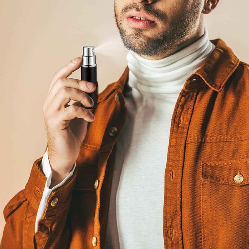 Motiskyy 140 Pcs 5ml Refillable Perfume Atomizer Mini Refillable Travel Spray Bottle Portable Bottle Bulk with 140 Pcs Perfume Dispenser Pump Transfer Tool for Outgoing, Mixed Color