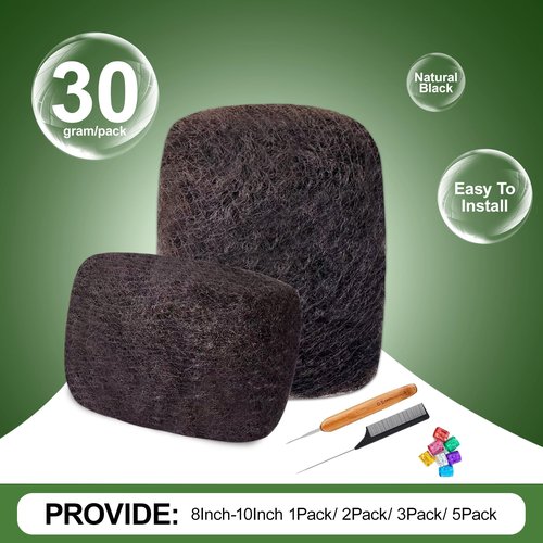 Afro Kinkys Bulk Human Hair 8 Inch 30g, 100% Real 4c Natural Black Kinky Curly Human Hair for Mini Twists, Braiding, Micro Locs, Repair Locs, And Dreadlock Extensions (Pack/5)