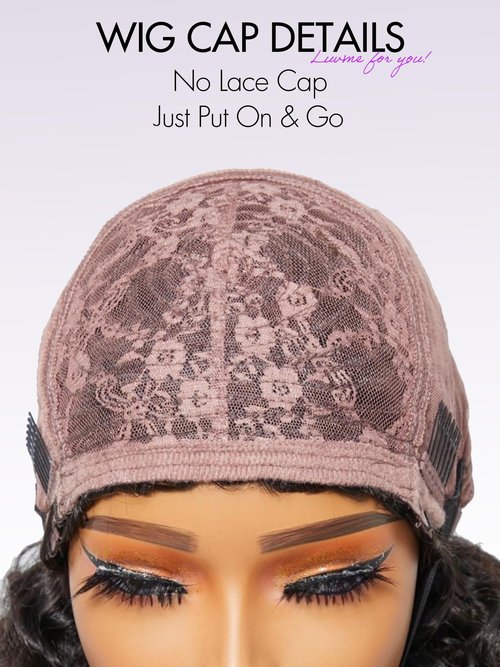 LUVME HAIR Cruly Wig Human Hair Short Wig