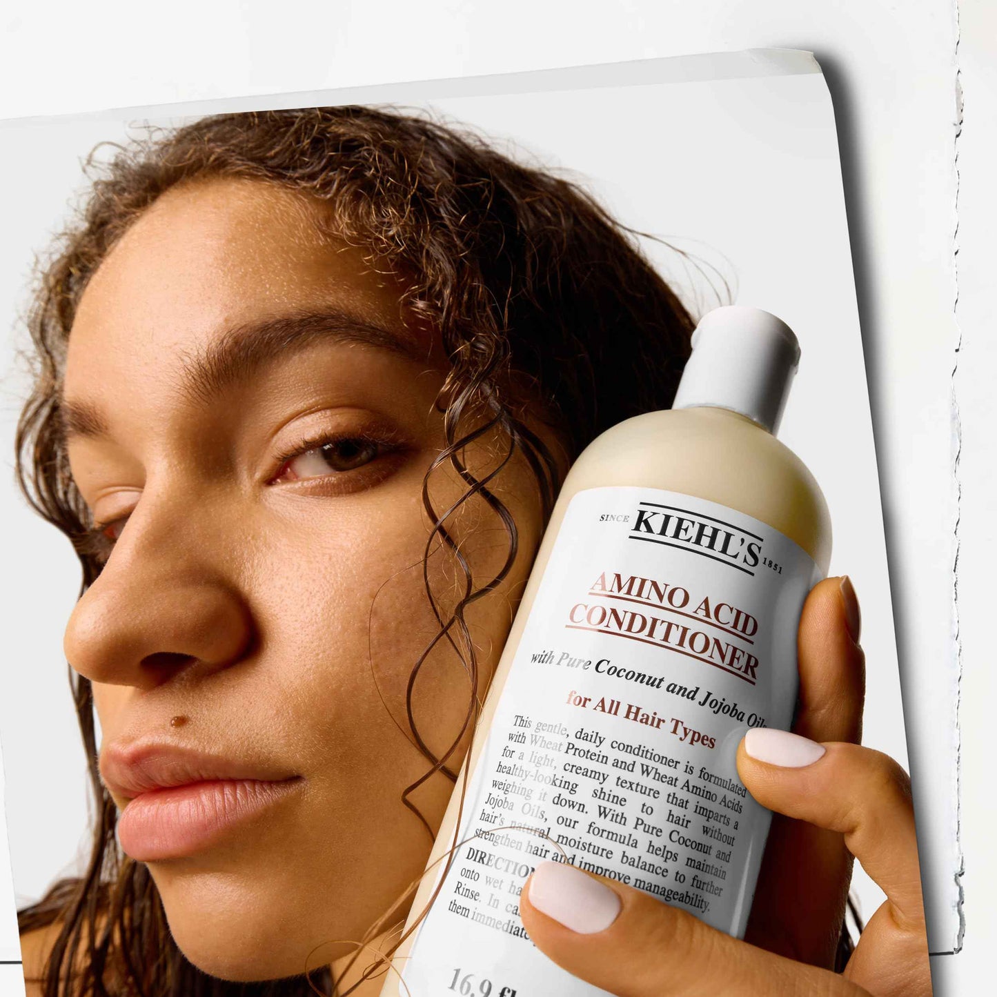 Kiehl's Amino Acid Conditioner, Strengthening and Moisturizing Hair Treatment, with Amino Acids, Jojoba and Coconut Oil to Improve Manageability and Added Shine - 33.8 fl oz /1 Liter Pump