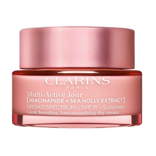 Clarins NEW Multi-Active Day Cream SPF 15 with Niacinamide | Smooth Fine Lines | Visibly Tighten Pores | Even Tone and Texture | Boost Glow | Strengthen Moisture Barrier | All Skin Types | 1.7 Ounces