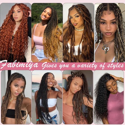 Habiliana Human Braiding Hair 2 Bundles Total 100g 22 Inch Deep Wave P4/27 Bulk Human Hair Bundles Braiding Brazilian Virgin Curly Human Hair Extensions for Boho Braids