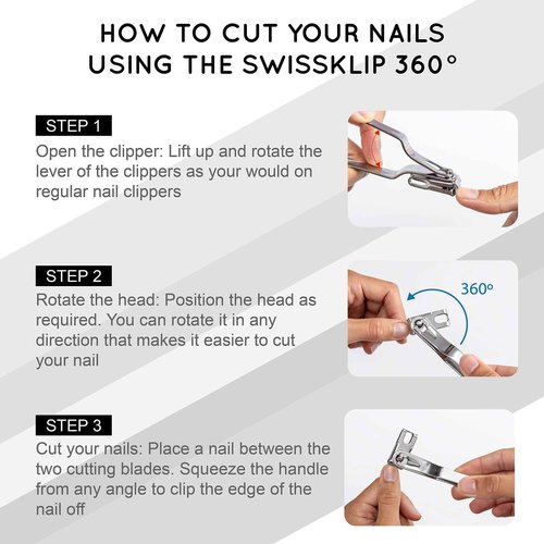 Swissklip Heavy Duty Toenail Clippers for Seniors Thick Toenails I Professional Nail Clippers for Ingrown Toenail I nail clippers for men I well suited as finger nail clippers adult